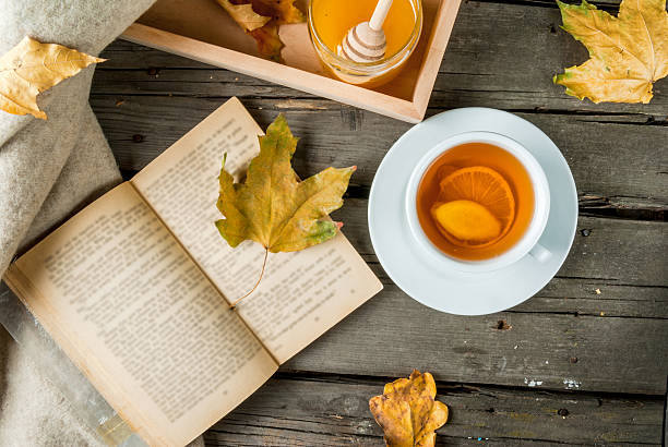 Cup of hot tea with lemon and ginger