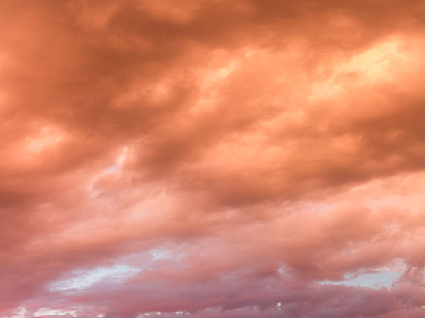 istock Colourful skyscape with versicolored clouds at sunset dusk 618970532