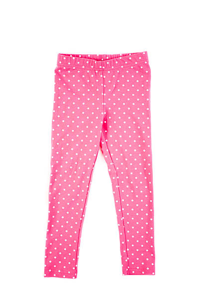 istock Stylish baby pink pants on white background 618974748