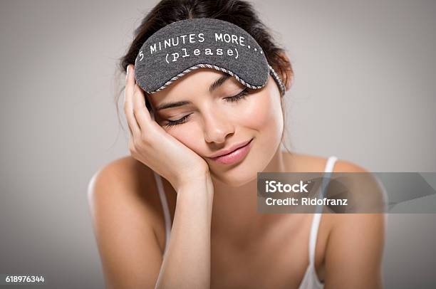 Beauty Woman Sleeping Stock Photo - Download Image Now - Sleeping, Women, Eye Mask