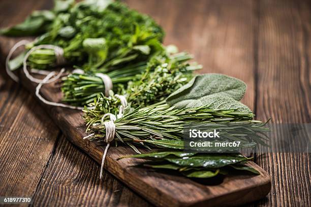 Natural Aromatic Herbs Stock Photo - Download Image Now - Herb, Herbal Medicine, Freshness