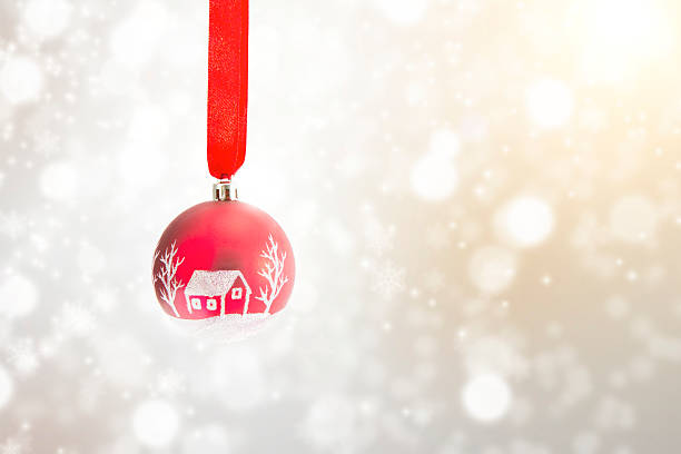 istock Red Christmas ball against a blurred background 618977862