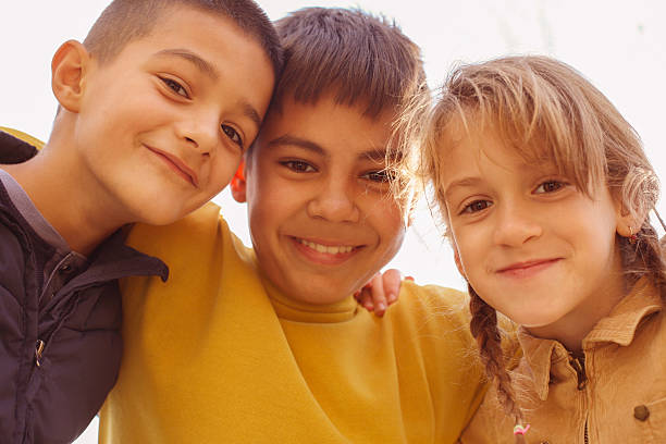 istock Portrait of three children. 618980724
