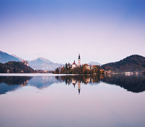 istock Amazing Bled Lake on sunset, Slovenia, Europe 618981712