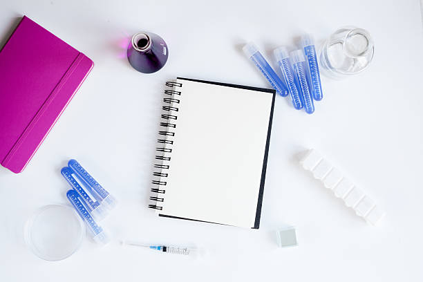 istock workplace lab assistant at the clinic top view 618981974