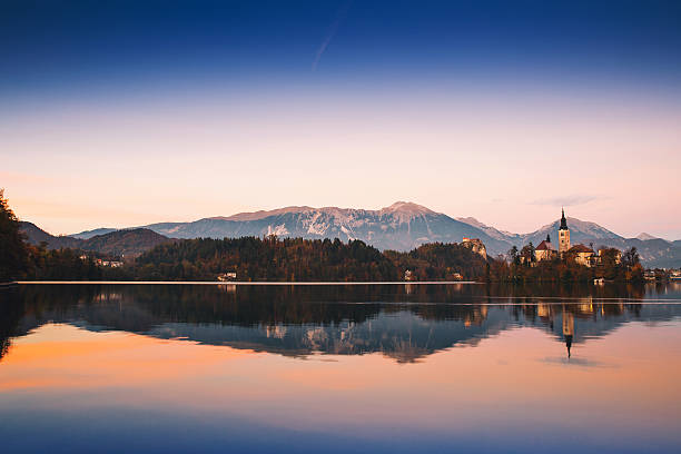 istock Amazing Bled Lake on sunset, Slovenia, Europe 618982142