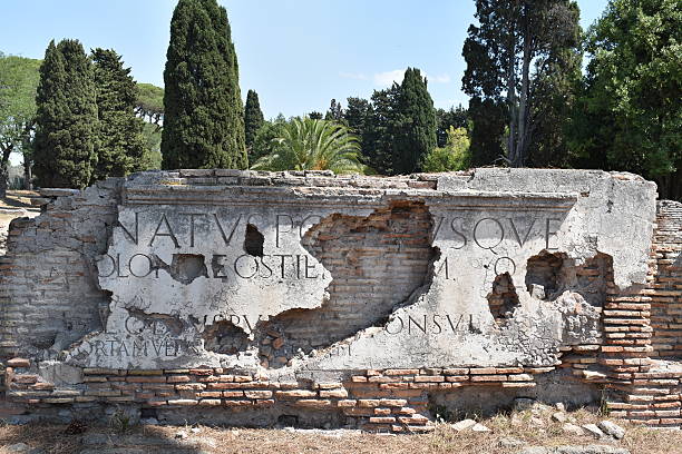 istock Roman ruins at Ostia Antica 619045222