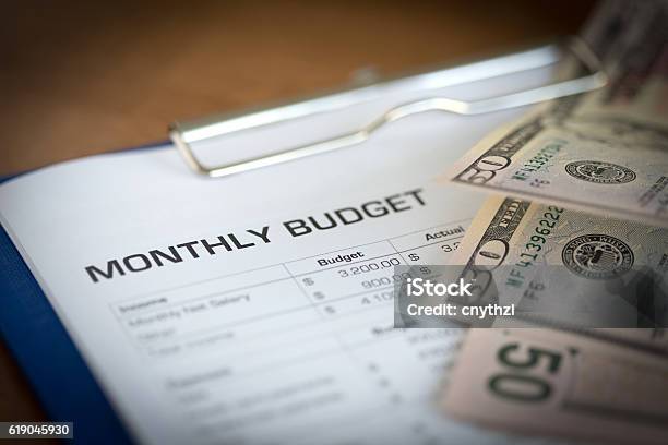 Monthly Budget Plan For Expenses And Money Stock Photo - Download Image Now - Budget, Home Finances, Finance