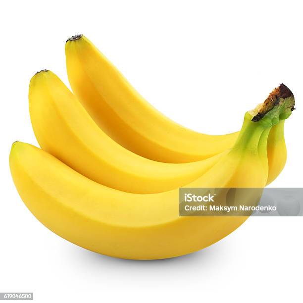 Bananas Stock Photo - Download Image Now - Banana, Cut Out, White Background