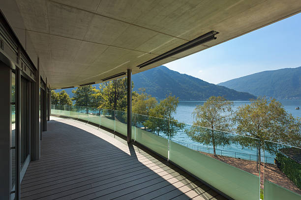 istock Terrace of a modern building 619048412