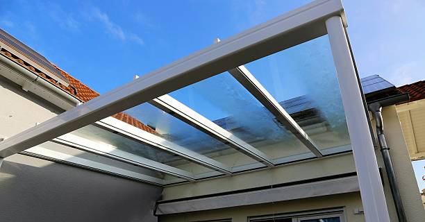 istock Residential patio or terrace canopy 619049024