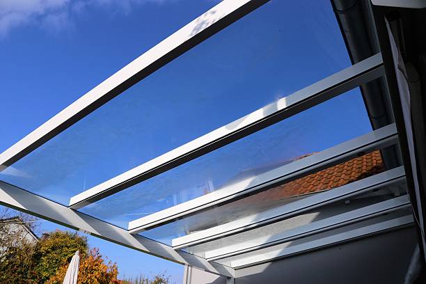 istock Residential patio or terrace canopy 619049074