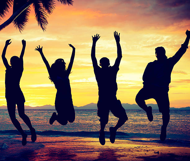 istock People Celebration Beach Party Summer Vacation Concept 619053434