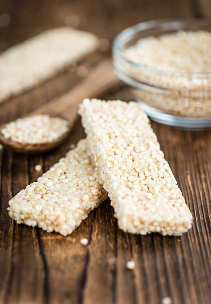 istock Quinoa Bars on a wooden table (selective focus) 619054108