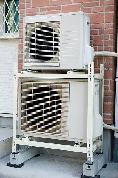 istock Outdoor unit of air conditioner 619054192