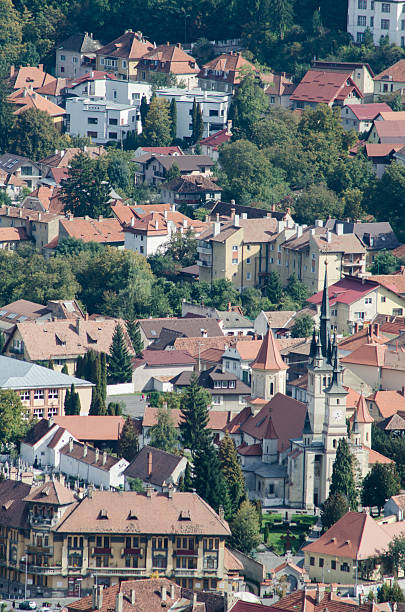 istock Brasov from above, Romania 619056058
