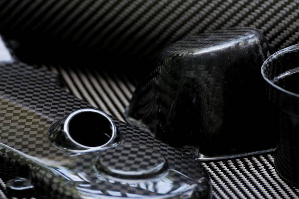 Carbon fiber composite material background stock photo