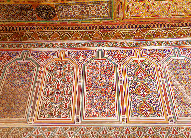 istock Moroccan Style Colorful Wall Decoration in Marrakesh, Morocco 619059662