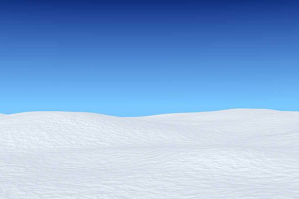 푸른 하늘 아래 눈 밭 - winter landscape field snow 뉴스 사진 이미지