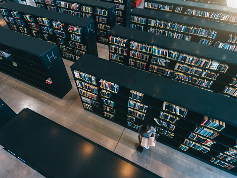 New York, USA - May 30, 2019: Image of the Rose main reading room in the New York public library.