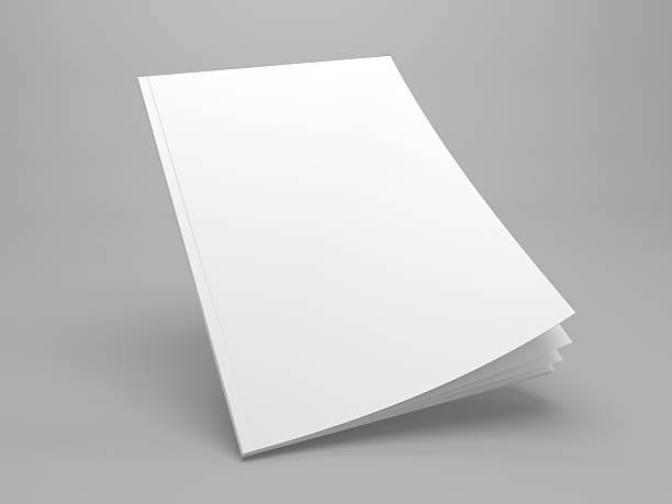 istock Standing blank cover magazine 3D illustration mock-up. 619070826
