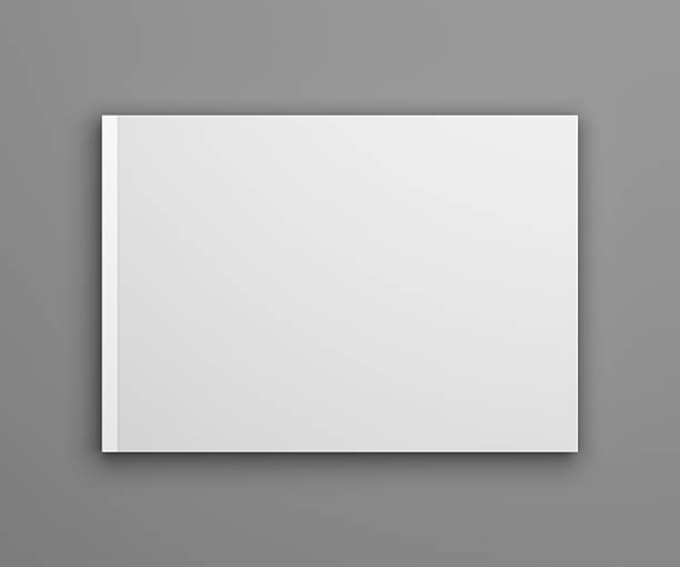 istock Blank 3D illustration A4 landscape brochure cover mockup 619071046