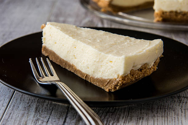 istock Homemade New York Cheesecake with fork 619071446