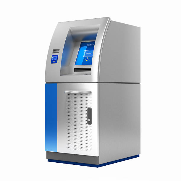 istock ATM Bank Cash Machine without shadow isolated on white 3d 619072586