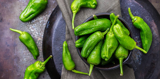 istock Raw green mexican spanish peppers jalapeno 619072826