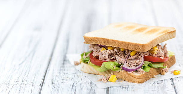 istock Homemade Tuna Sandwich (selective focus) 619072928