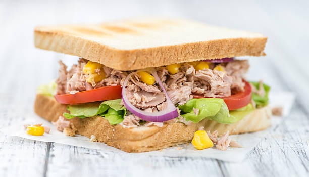 istock Fresh made Tuna Sandwiches (selective focus) 619072988