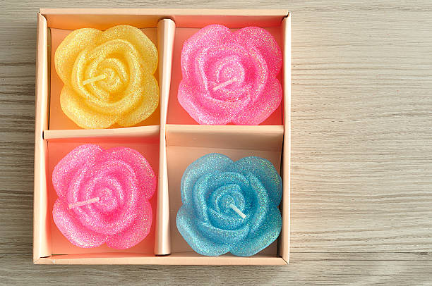 istock Candles in the shape of roses 619073340
