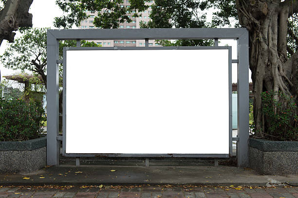 istock Large blank billboard on a street wall 619074866