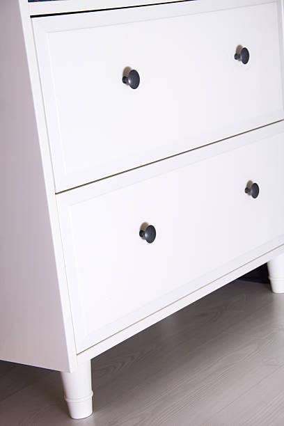 istock Modern white chest of drawers 619075248