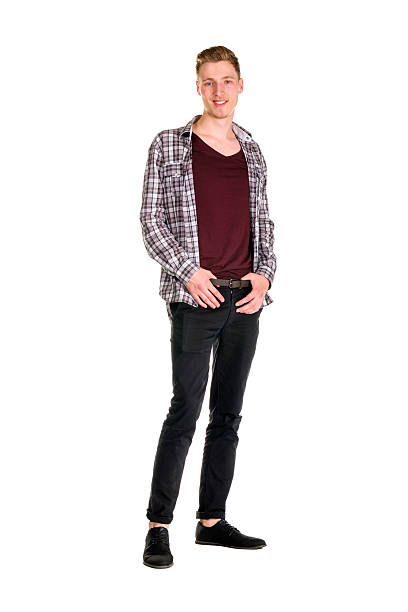istock Young guy dressing urban street style posing isolated 619079048