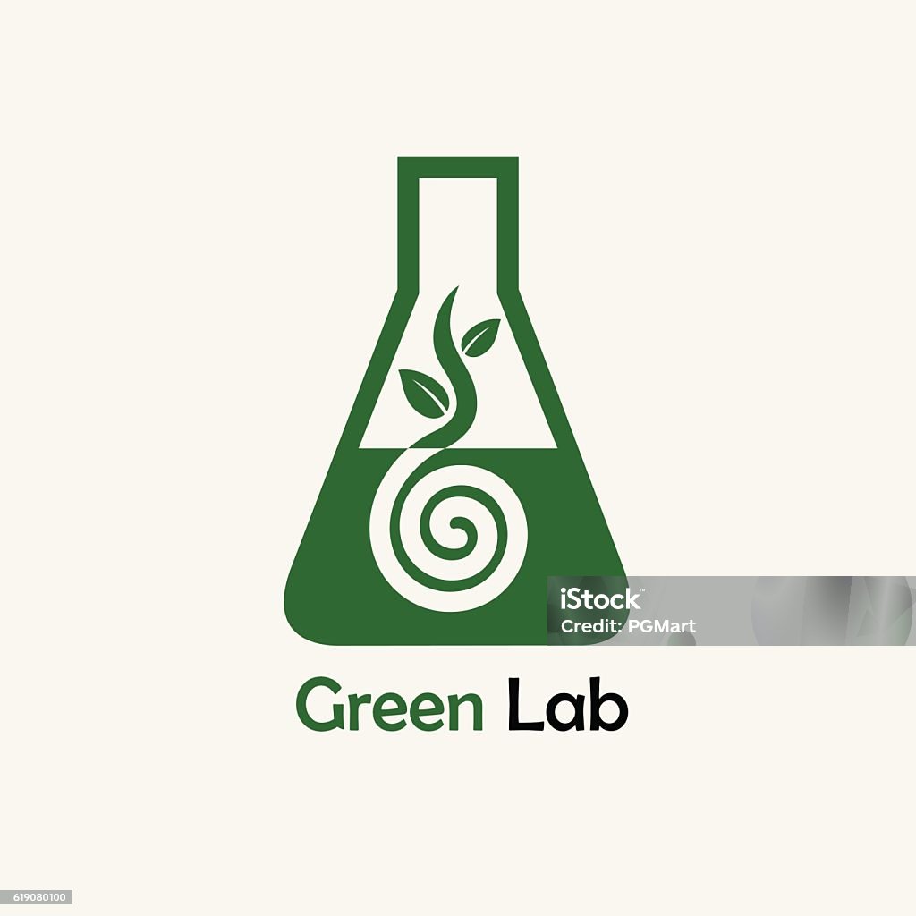 Green Lab Emblem Vector Template Stock Illustration - Download Image ...
