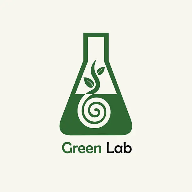 Vector illustration of Green Lab, Emblem. Vector  Template