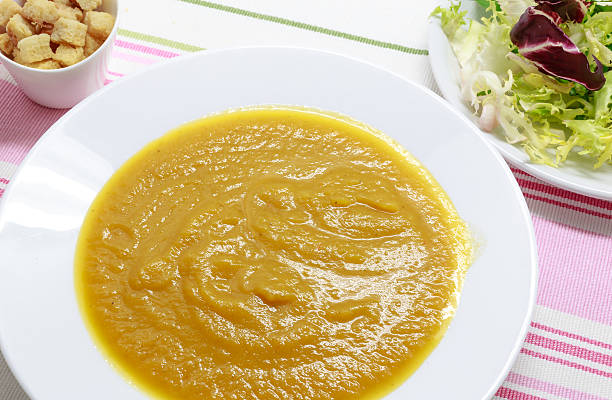 istock Tasty and healthy Pumpkin Puree. Pureed vegetables 619081820