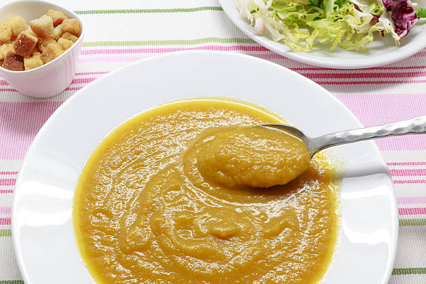 istock Tasty and healthy Pumpkin Puree. Pureed vegetables 619081956