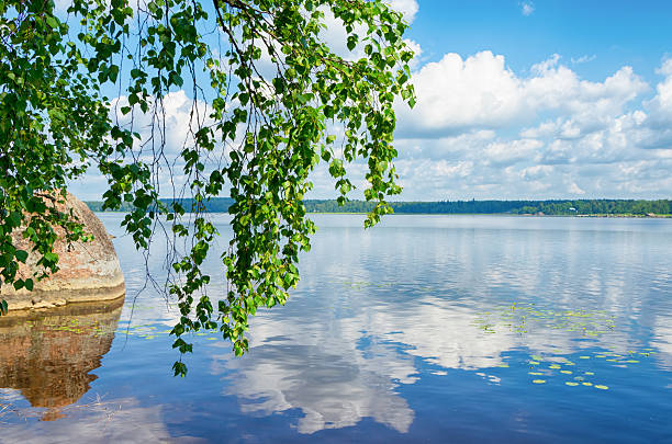 Calm and gorgeous summer day at Lake Saimaa, Finland.