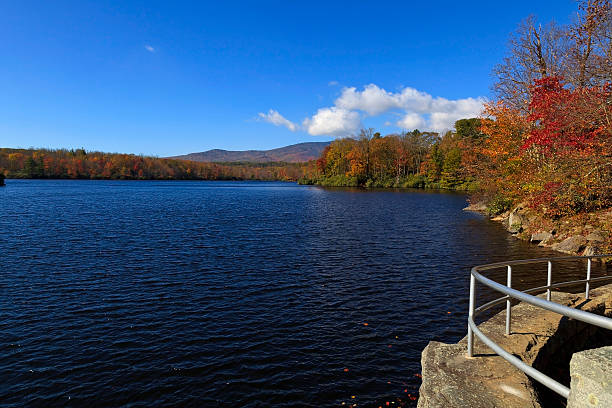 Price Lake on the Blue Ridge Parkway Julian Price Memorial Lake on the Blue Ridge Parkway at Blowing Rock, North Carolina julian california stock pictures, royalty-free photos & images