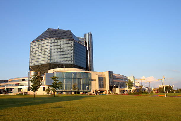 istock beautiful library building in Minsk in the summer 619086440