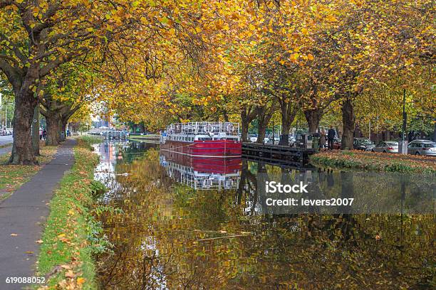 Autumn In Dublin Grand Canal Dublin Ireland Stock Photo - Download Image Now - Dublin - Ireland, Autumn, Canal