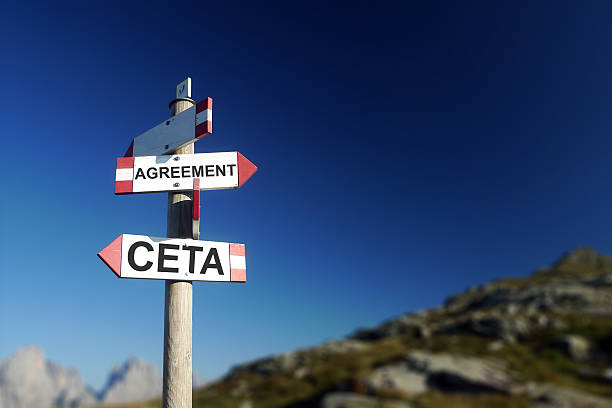 istock CETA agreement written on road sign. 619090724
