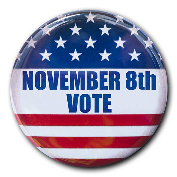 istock Vote button for presidential election 619228686