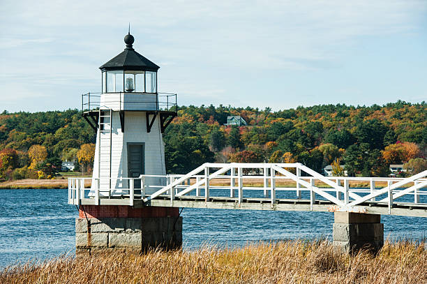 istock Doubling Point Lighthouse in autumn, Kennebec River, Arrowsic, Maine. 619230564