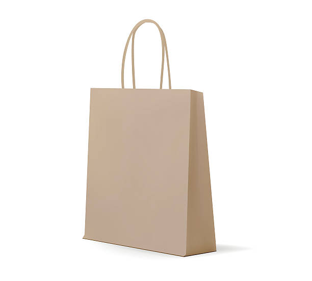 istock Empty kraft Brown Shopping Bag for advertising and branding. 619231068