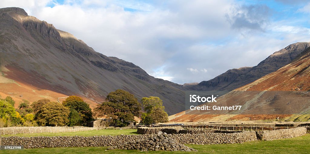 English Lake District Scafell Pike from Wasdale Head in the English Lake District Scafell Pike Stock Photo