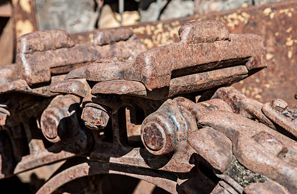 istock Rusted Bulldozer Track Close Up 619231348
