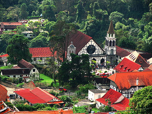 vista panoramica di colonia tovar - venezuela - colonia tovar foto e immagini stock